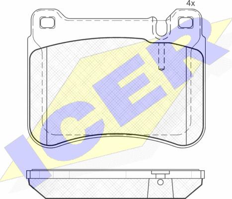 Icer 181769 - Комплект гальмівних накладок, дискове гальмо autodetail.com.ua