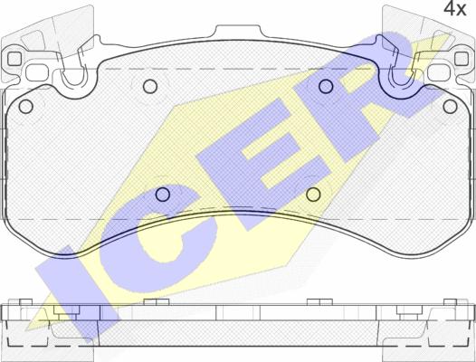 Icer 182070 - Комплект гальмівних накладок, дискове гальмо autodetail.com.ua
