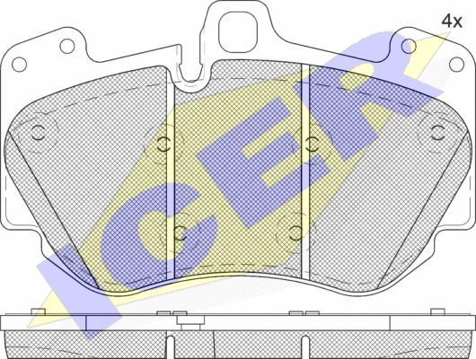 Icer 182349 - Комплект гальмівних накладок, дискове гальмо autodetail.com.ua
