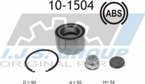 IJS GROUP 10-1504 - Комплект колісних підшипників autodetail.com.ua