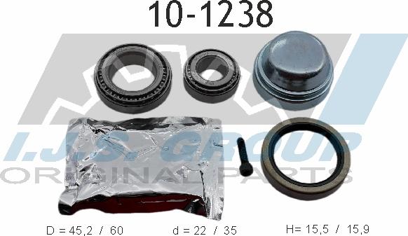 IJS GROUP 10-1238 - Комплект колісних підшипників autodetail.com.ua
