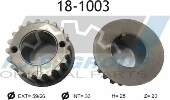 IJS GROUP 18-1003 - Зубчасте колесо, колінчатий вал autodetail.com.ua