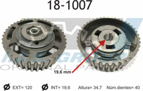 IJS GROUP 18-1007 - Зубчасте колесо, кулачковий вал autodetail.com.ua