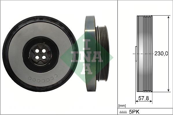 INA 544 0605 10 - Шків, колінчатий вал autodetail.com.ua