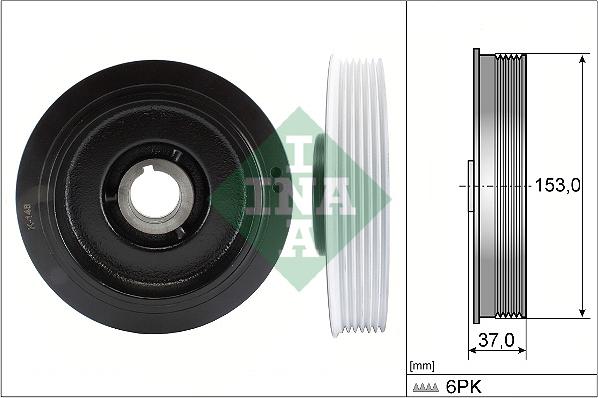 INA 544 0058 10 - Шків, колінчатий вал autodetail.com.ua