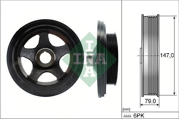 INA 544 0142 10 - Шків, колінчатий вал autodetail.com.ua