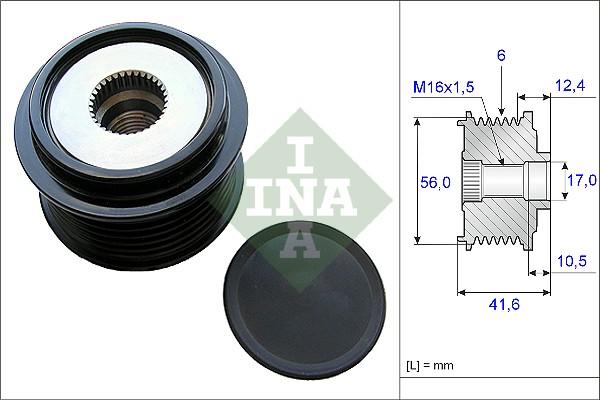 INA 535 0210 10 - Шків, генератор autodetail.com.ua