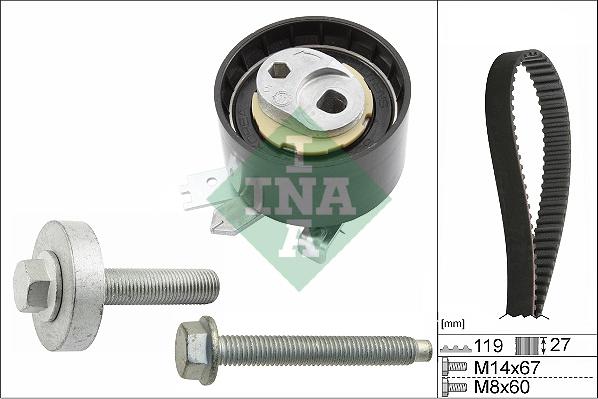 INA 530 0607 10 - Комплект зубчастих ременів autodetail.com.ua