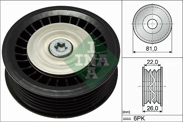 INA 532 0678 10 - Відвідний/напрямний ролик, поліклиновий ремінь autodetail.com.ua