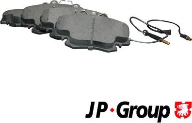 JP Group 4163603110 - Комплект гальмівних накладок, дискове гальмо autodetail.com.ua
