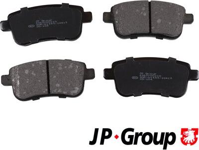 JP Group 4363700210 - Комплект гальмівних накладок, дискове гальмо autodetail.com.ua
