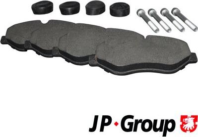 JP Group 1163601710 - Комплект гальмівних накладок, дискове гальмо autodetail.com.ua