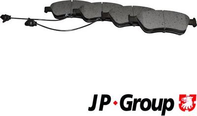 JP Group 1163607710 - Комплект гальмівних накладок, дискове гальмо autodetail.com.ua