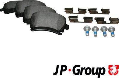JP Group 1163705410 - Комплект гальмівних накладок, дискове гальмо autodetail.com.ua