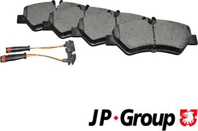 JP Group 1163707610 - Комплект гальмівних накладок, дискове гальмо autodetail.com.ua