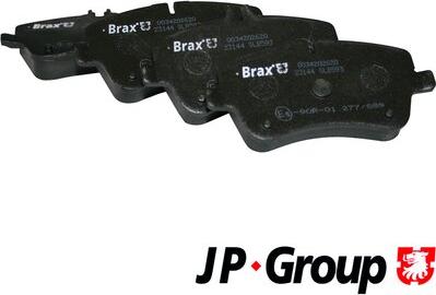 JP Group 1363600710 - Комплект гальмівних накладок, дискове гальмо autodetail.com.ua