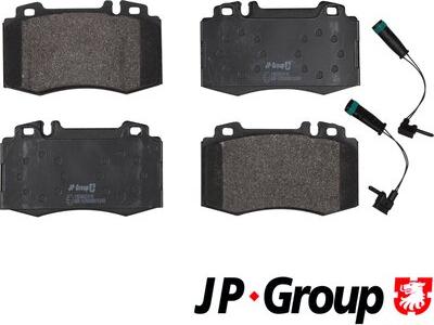 JP Group 1363602410 - Комплект гальмівних накладок, дискове гальмо autodetail.com.ua