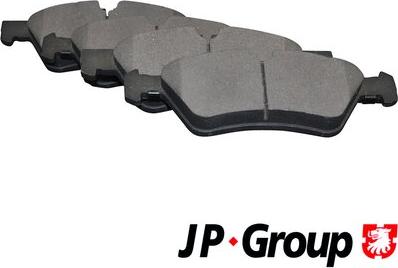 JP Group 1363602610 - Комплект гальмівних накладок, дискове гальмо autodetail.com.ua
