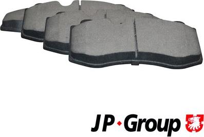 JP Group 1363602710 - Комплект гальмівних накладок, дискове гальмо autodetail.com.ua