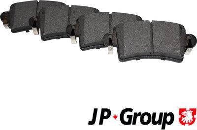 JP Group 1263700910 - Комплект гальмівних накладок, дискове гальмо autodetail.com.ua