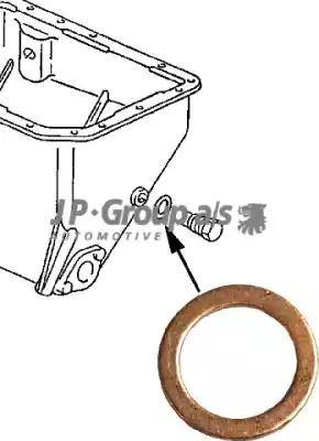 JP Group 8113850100 - Ущільнювальне кільце, пробка для зливання оливи autodetail.com.ua