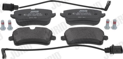 Jurid 573945J - Комплект гальмівних накладок, дискове гальмо autodetail.com.ua