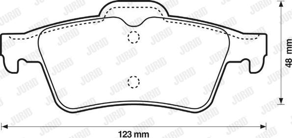 Jurid 573018J - Комплект гальмівних накладок, дискове гальмо autodetail.com.ua