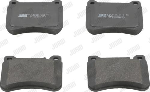 Jurid 573177J - Комплект гальмівних накладок, дискове гальмо autodetail.com.ua