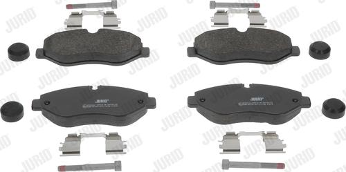 Jurid 573760J - Комплект гальмівних накладок, дискове гальмо autodetail.com.ua