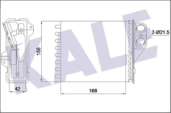KALE OTO RADYATÖR 346415 - Теплообмінник, система опалення салону autodetail.com.ua