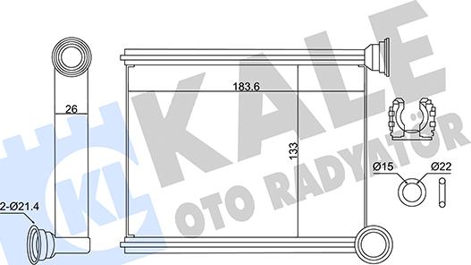 KALE OTO RADYATÖR 346420 - Теплообмінник, система опалення салону autodetail.com.ua