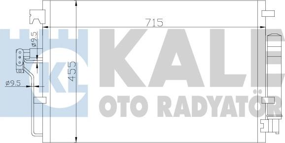 KALE OTO RADYATÖR 343025 - Конденсатор, система кондиціонування повітря autodetail.com.ua