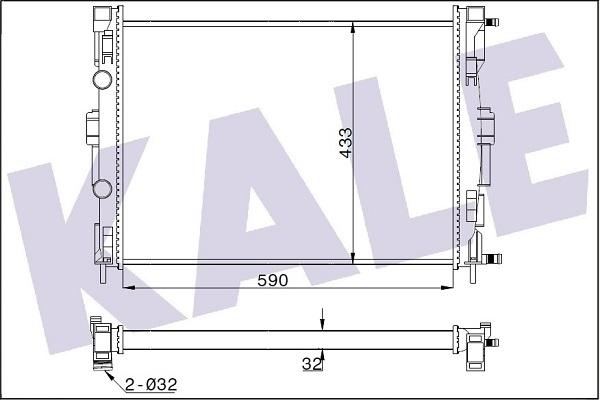 KALE OTO RADYATÖR 351005 - Радіатор, система охолодження двигуна autodetail.com.ua
