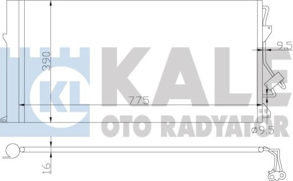 KALE OTO RADYATÖR 382100 - Конденсатор, система кондиціонування повітря autodetail.com.ua