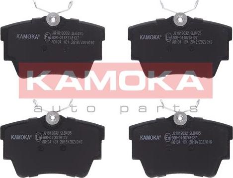 Kamoka JQ1013032 - Комплект гальмівних накладок, дискове гальмо autodetail.com.ua