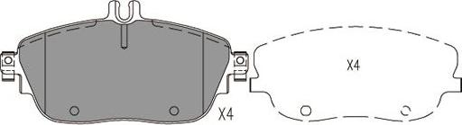 Kavo Parts KBP-6620 - Комплект гальмівних накладок, дискове гальмо autodetail.com.ua