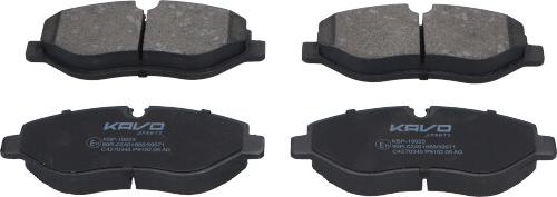 Kavo Parts KBP-10025 - Комплект гальмівних накладок, дискове гальмо autodetail.com.ua