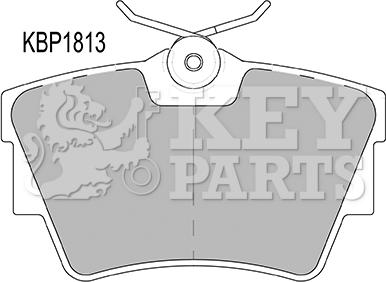 Key Parts KBP1813 - Комплект гальмівних накладок, дискове гальмо autodetail.com.ua