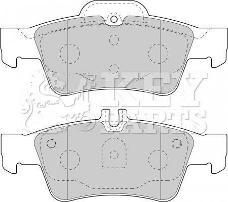 Key Parts KBP1798 - Комплект гальмівних накладок, дискове гальмо autodetail.com.ua