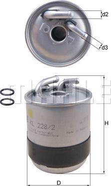 KNECHT KL 228/2D - Фільтр палива autodetail.com.ua