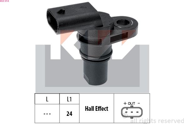 KW 453 514 - Імпульсний датчик, колінчатий вал autodetail.com.ua