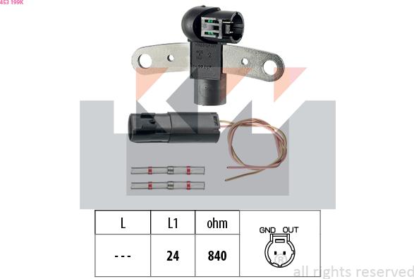 KW 453 199K - Імпульсний датчик, колінчатий вал autodetail.com.ua