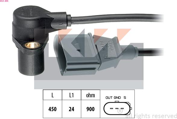 KW 453 205 - Імпульсний датчик, колінчатий вал autodetail.com.ua