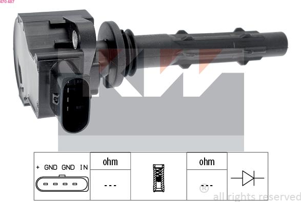 KW 470 487 - Котушка запалювання autodetail.com.ua