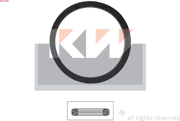 KW 590 568 - Ущільнення, термостат autodetail.com.ua