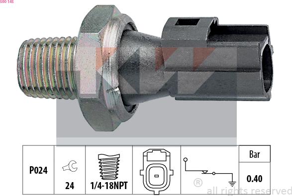 KW 500 145 - Датчик, тиск оливи autodetail.com.ua