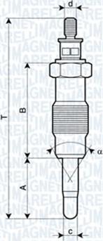 Magneti Marelli 062582804304 - Свічка розжарювання autodetail.com.ua
