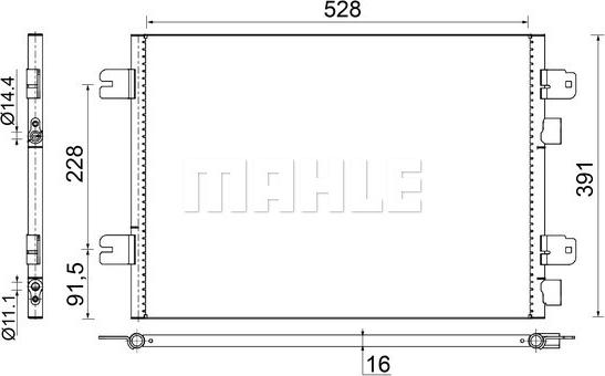 MAHLE AC 691 000S - Конденсатор, система кондиціонування повітря autodetail.com.ua