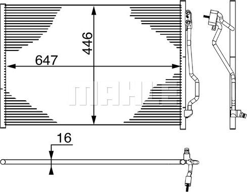 MAHLE AC 6 000S - Конденсатор, система кондиціонування повітря autodetail.com.ua