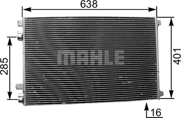 MAHLE AC 360 001S - Конденсатор, система кондиціонування повітря autodetail.com.ua